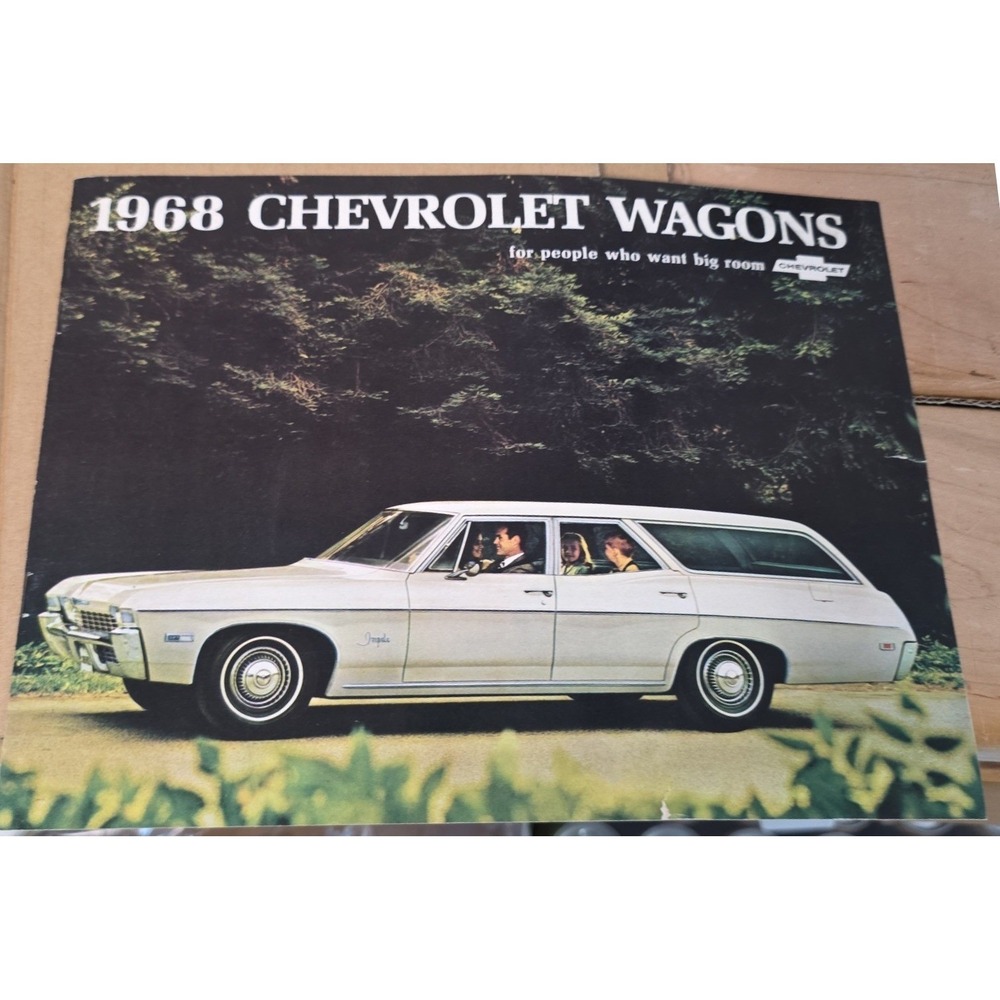 1968 Chevrolet Wagons Sales Brochure Caprice Chevelle Nomad Colors Fabric